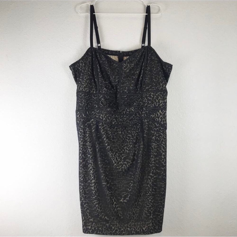 NWT Torrid Animal Print Mesh Overlay Tank Bodycon Strappy Dress Plus Size 5X